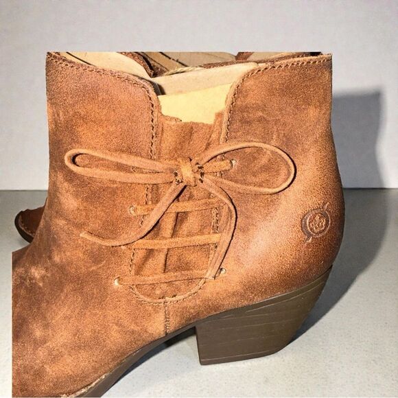 New In Box Born FARNES Bootie Rust Distressed F56903 With side Zippers Size 8M - Picture 7 of 9